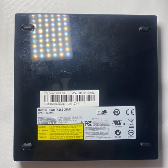 Lite On 8X External Slim DVD/CD Writer & ReWriter DX-8A1H 05C Tested Working EUC - Picture 7 of 16